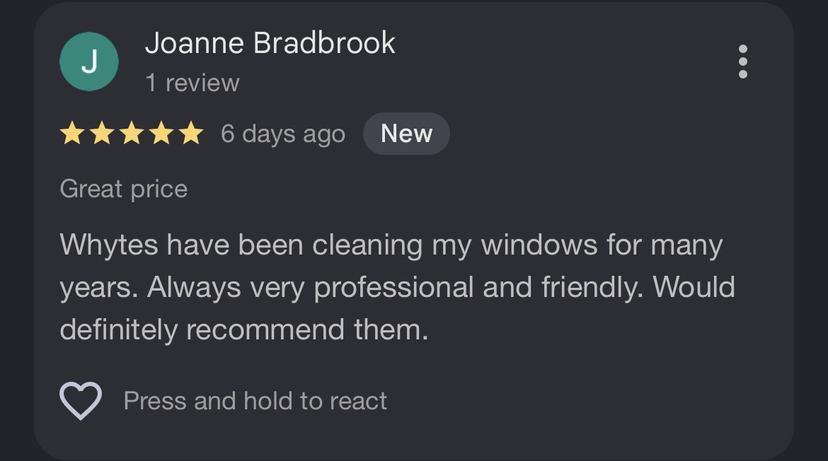 5 star Google review