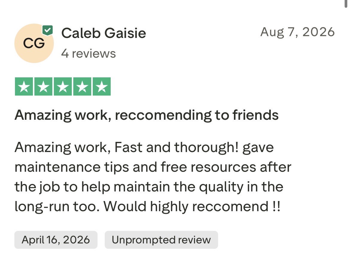 5 star Trustpilot review