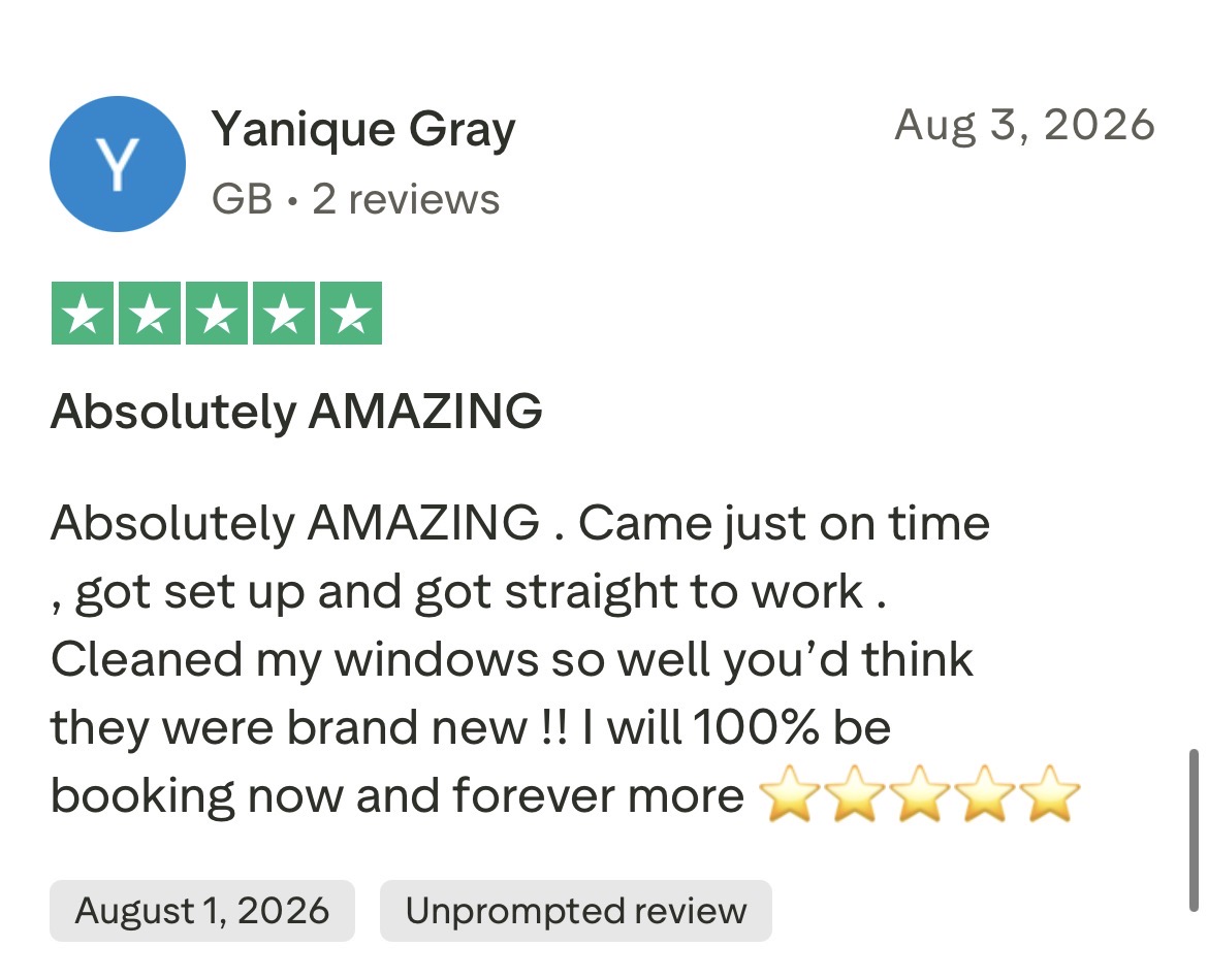 5 star Trustpilot review
